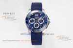 Perfect replica Longines Conquest blue ceramic bezel rubber strap chronograph watch (1)_th.jpg